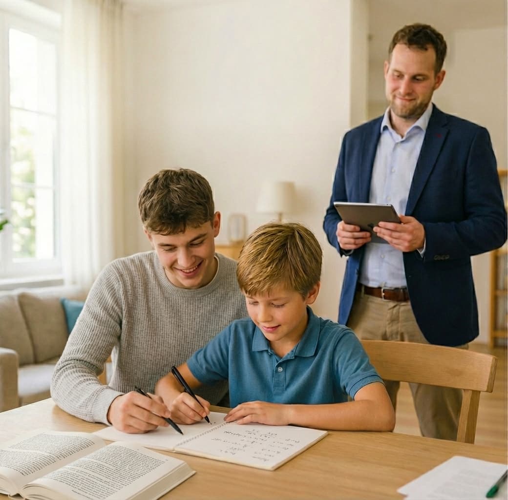 Sven Bosshard bei der Nachhilfe-Betreuung